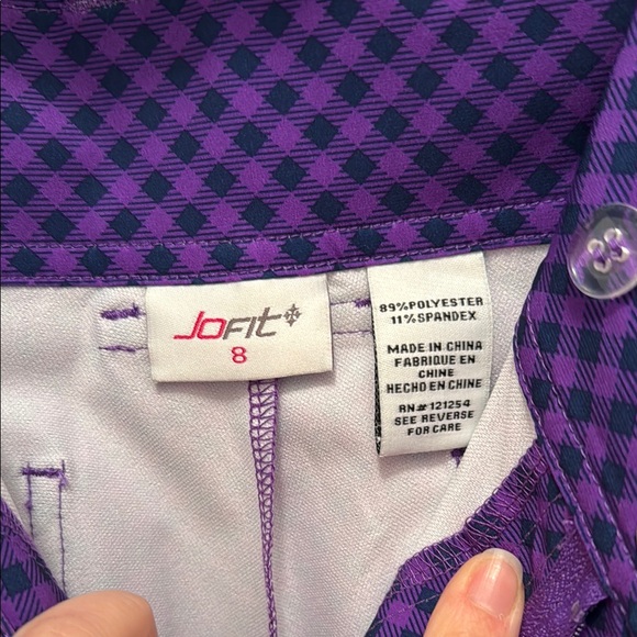 Purple and navy Checkered Golf pants - Picture 10 of 10